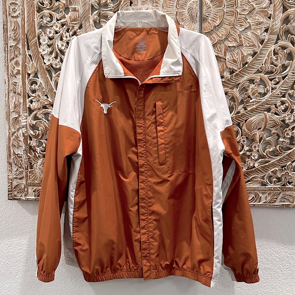 Pro Player University of Texas Windbreaker Full Zip Front Jacket- size L, Unisex